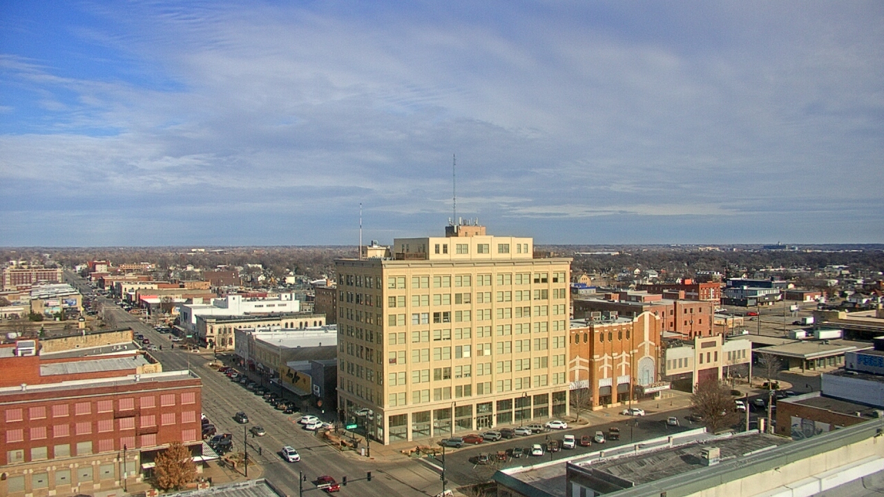 Thumbnail for current weather camera view from First National Bank-Hutchinson in Hutchinson, Kansas