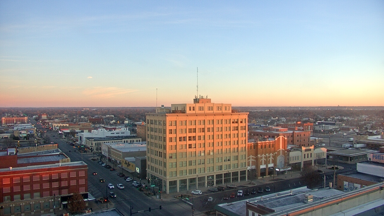 Thumbnail for current weather camera view from First National Bank-Hutchinson in Hutchinson, Kansas