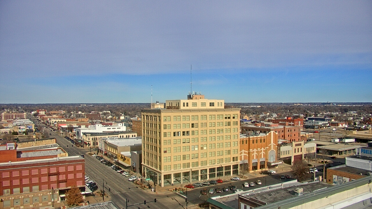 Thumbnail for current weather camera view from First National Bank-Hutchinson in Hutchinson, Kansas
