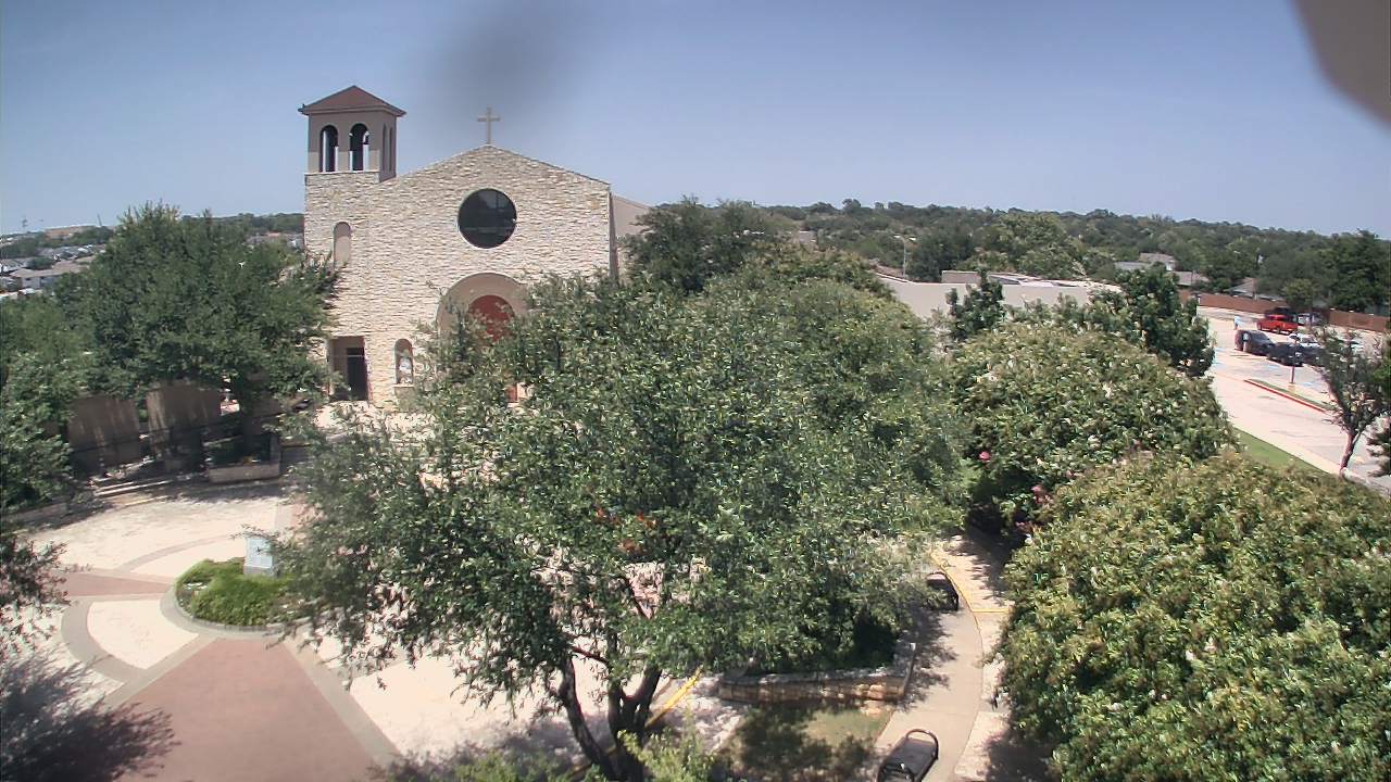 Thumbnail for current weather camera view from Mary Immaculate School in Farmers Branch, Texas