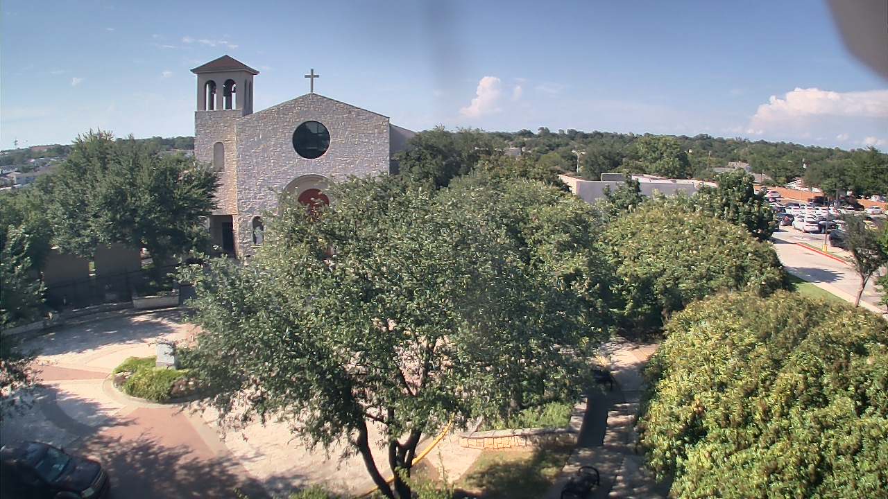 Thumbnail for current weather camera view from Mary Immaculate School in Farmers Branch, Texas