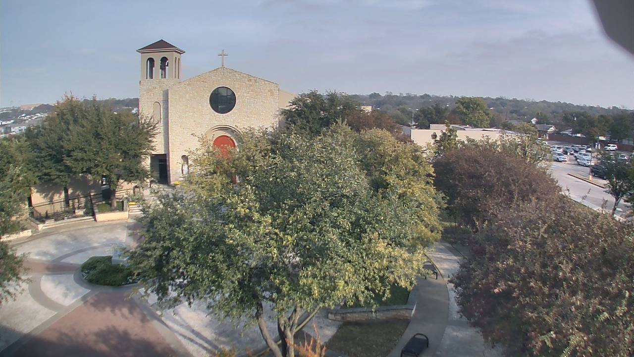 Thumbnail for current weather camera view from Mary Immaculate School in Farmers Branch, Texas