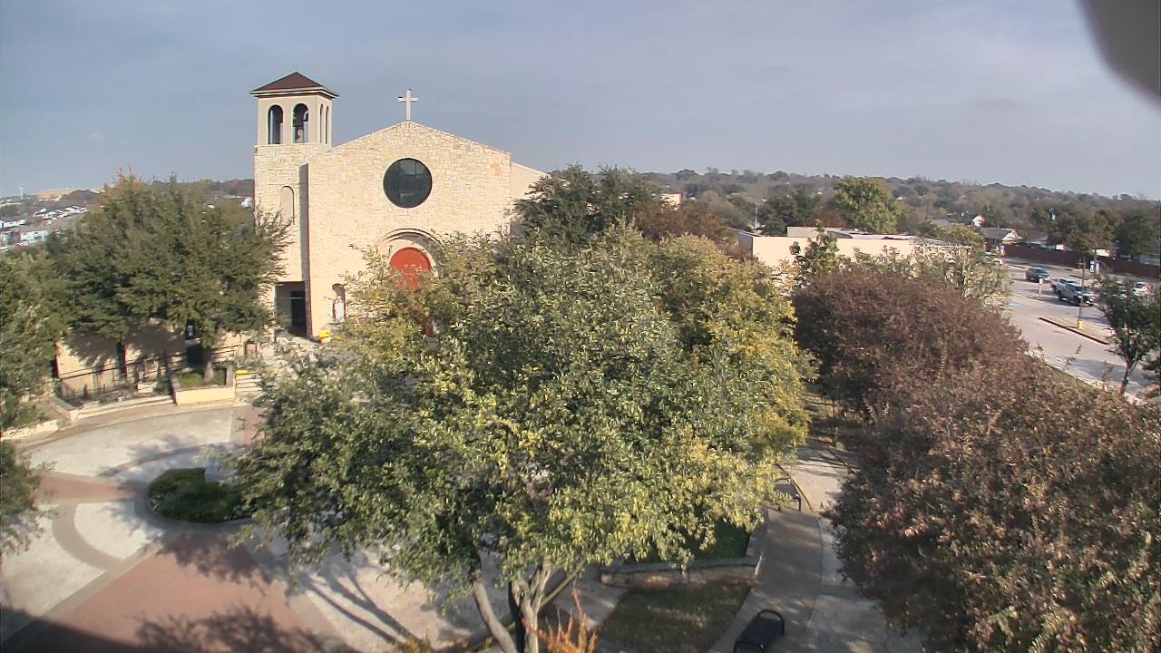Thumbnail for current weather camera view from Mary Immaculate School in Farmers Branch, Texas