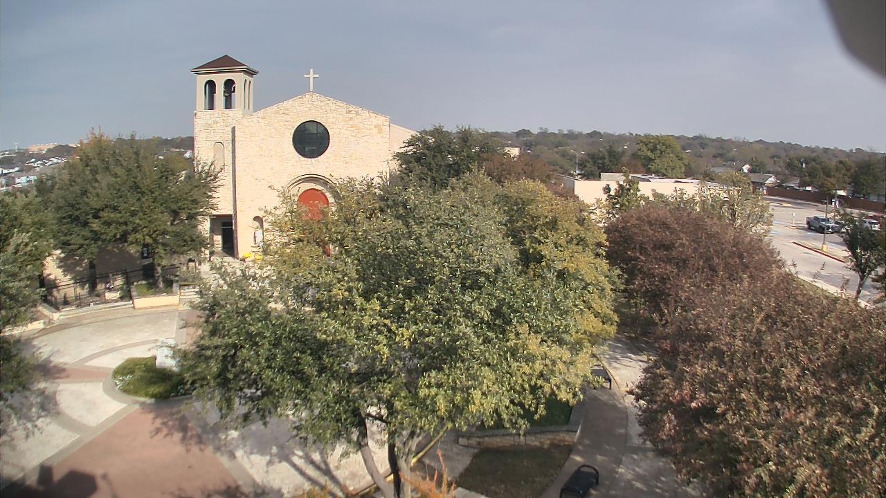 Thumbnail for current weather camera view from Mary Immaculate School in Farmers Branch, Texas