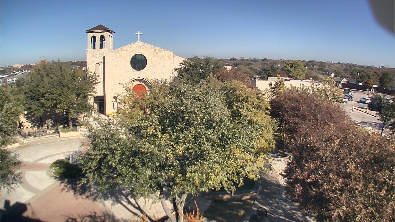 Thumbnail for current weather camera view from Mary Immaculate School in Farmers Branch, Texas