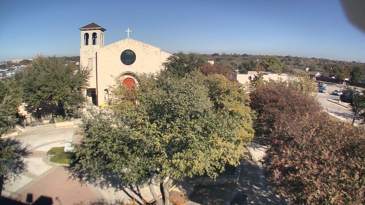 Thumbnail for current weather camera view from Mary Immaculate School in Farmers Branch, Texas