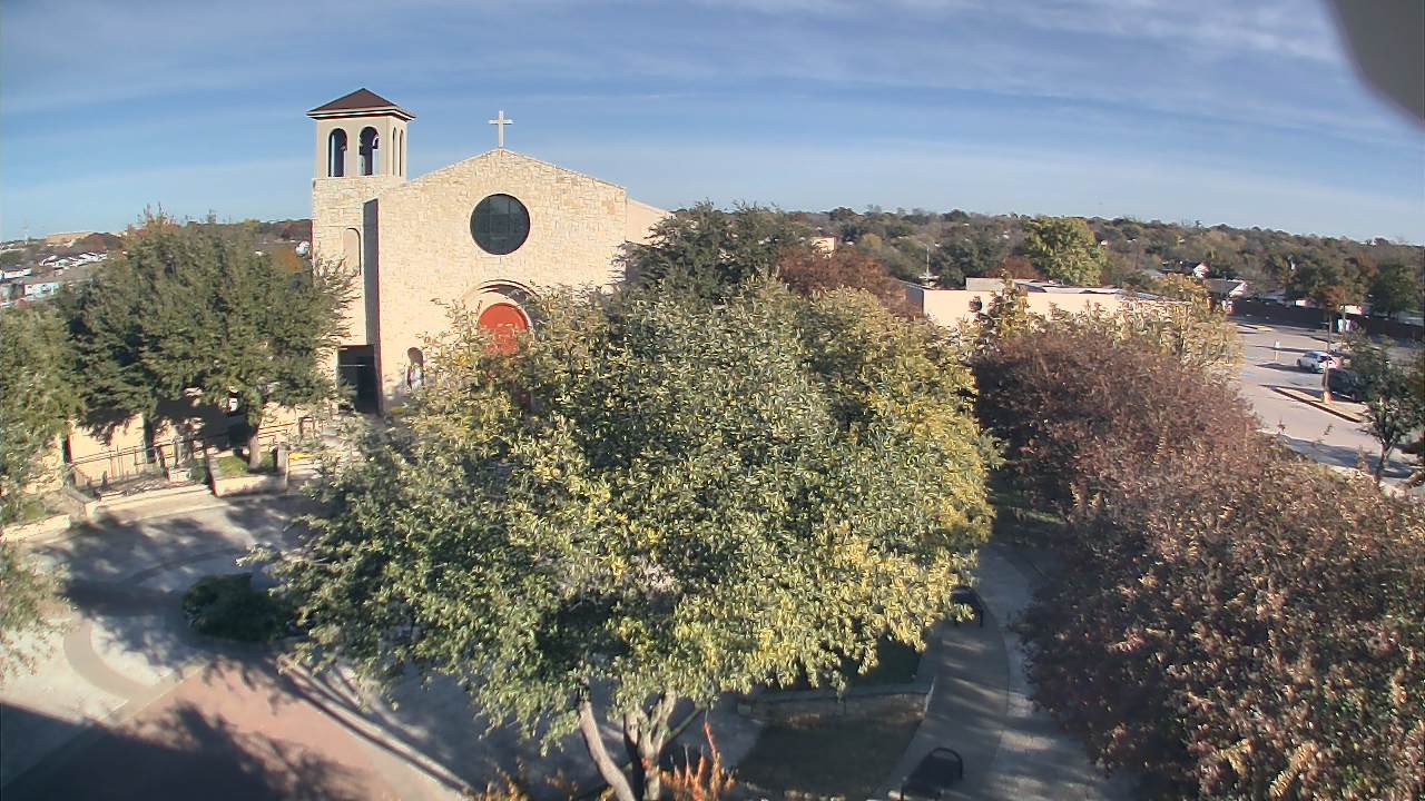 Thumbnail for current weather camera view from Mary Immaculate School in Farmers Branch, Texas