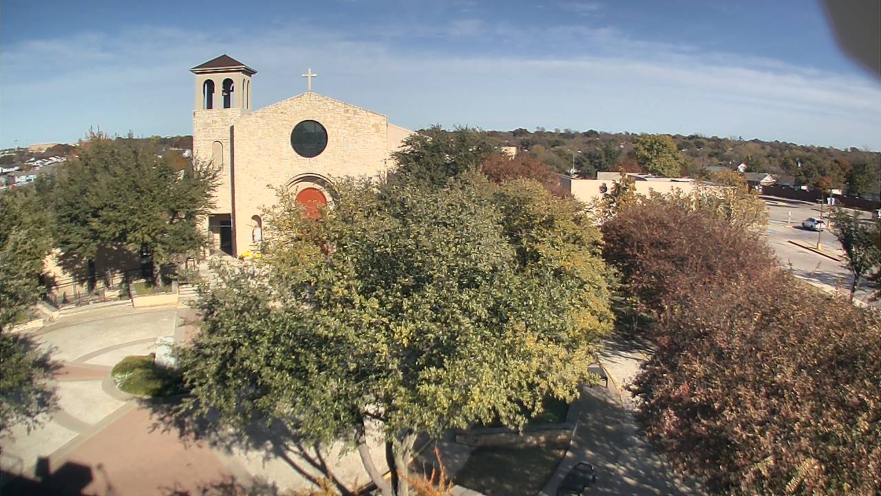 Thumbnail for current weather camera view from Mary Immaculate School in Farmers Branch, Texas