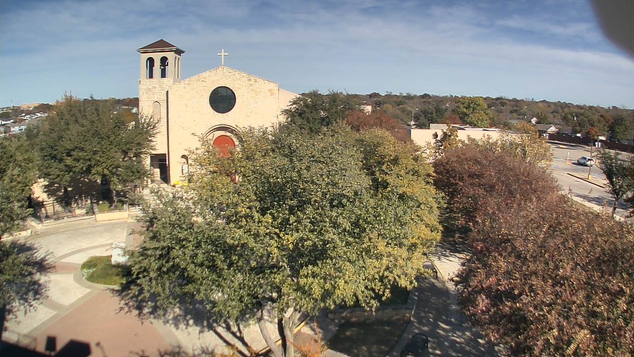 Thumbnail for current weather camera view from Mary Immaculate School in Farmers Branch, Texas