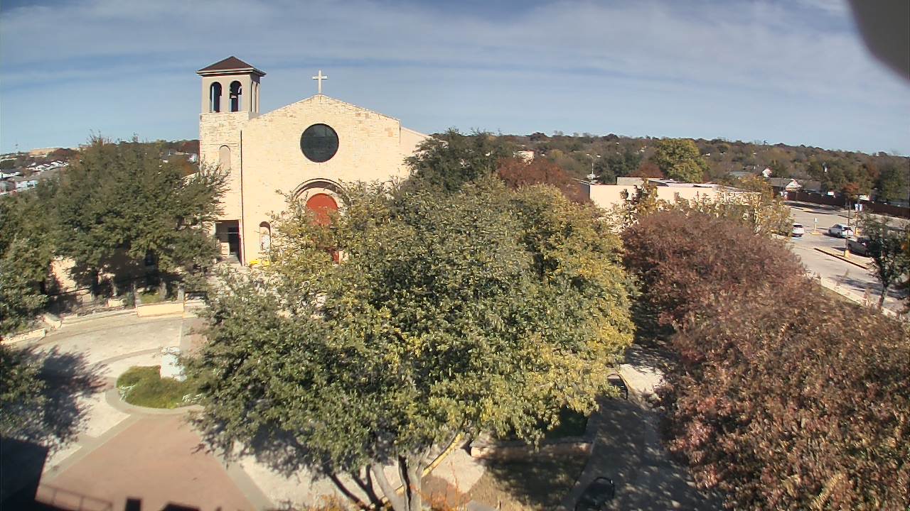 Thumbnail for current weather camera view from Mary Immaculate School in Farmers Branch, Texas