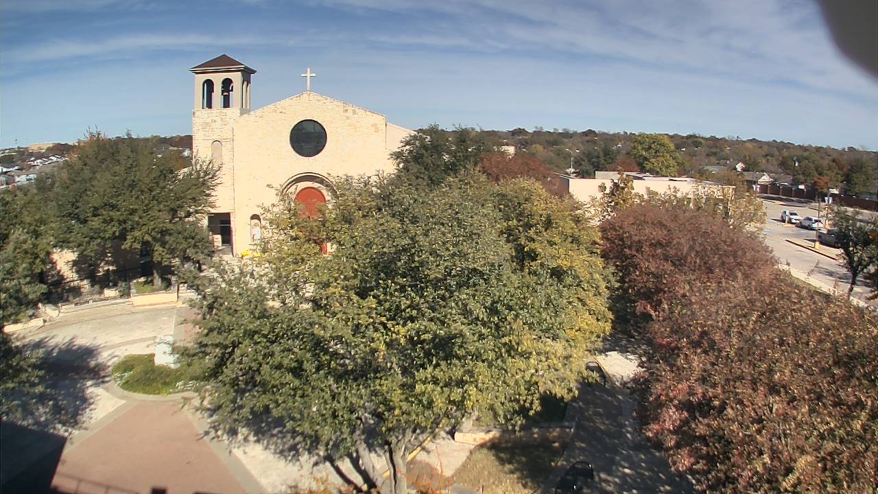Thumbnail for current weather camera view from Mary Immaculate School in Farmers Branch, Texas