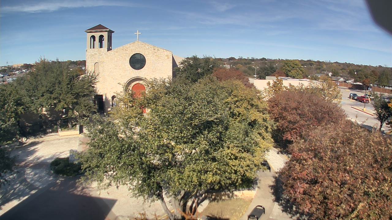 Thumbnail for current weather camera view from Mary Immaculate School in Farmers Branch, Texas