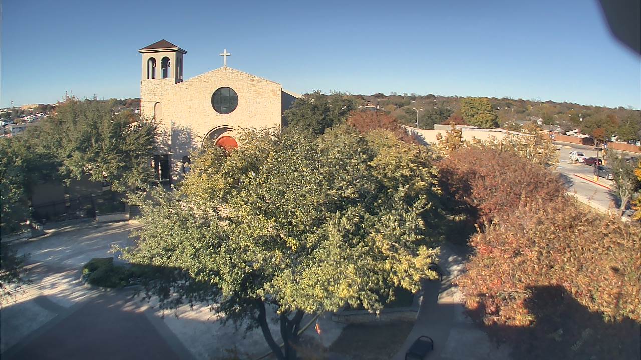 Thumbnail for current weather camera view from Mary Immaculate School in Farmers Branch, Texas