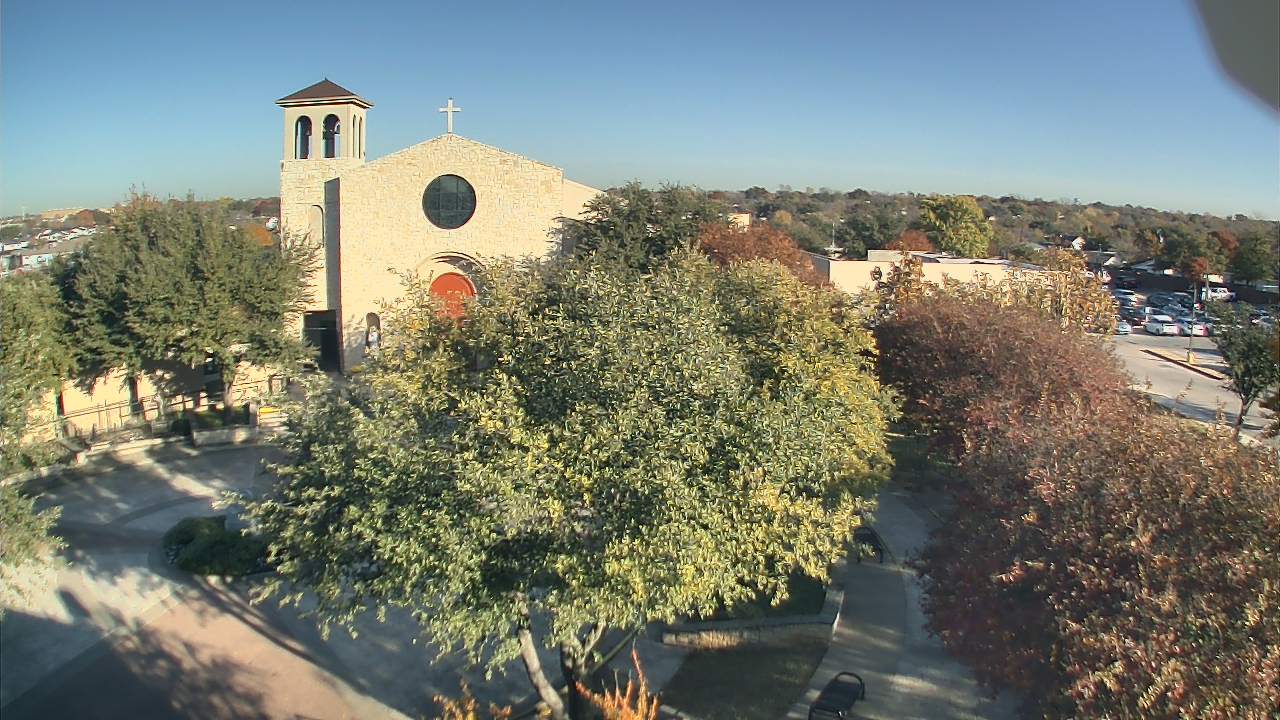 Thumbnail for current weather camera view from Mary Immaculate School in Farmers Branch, Texas