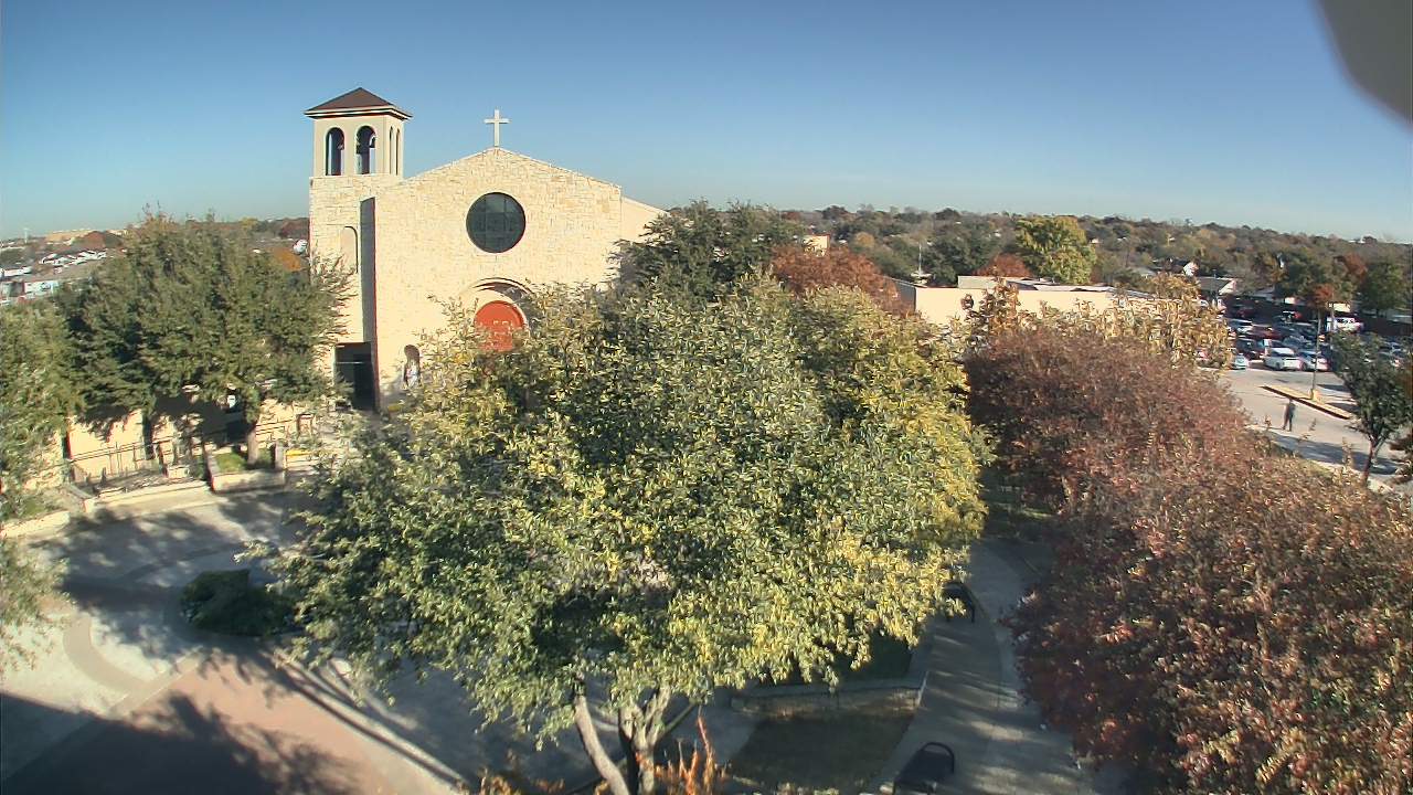 Thumbnail for current weather camera view from Mary Immaculate School in Farmers Branch, Texas