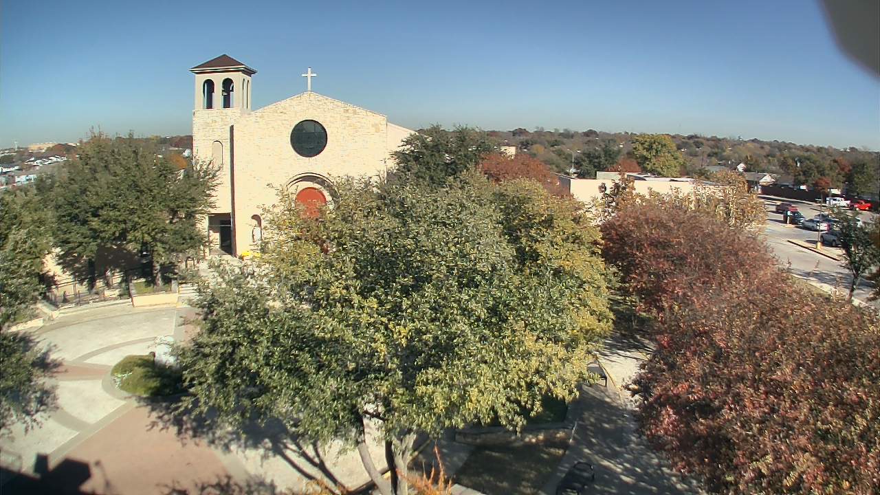 Thumbnail for current weather camera view from Mary Immaculate School in Farmers Branch, Texas