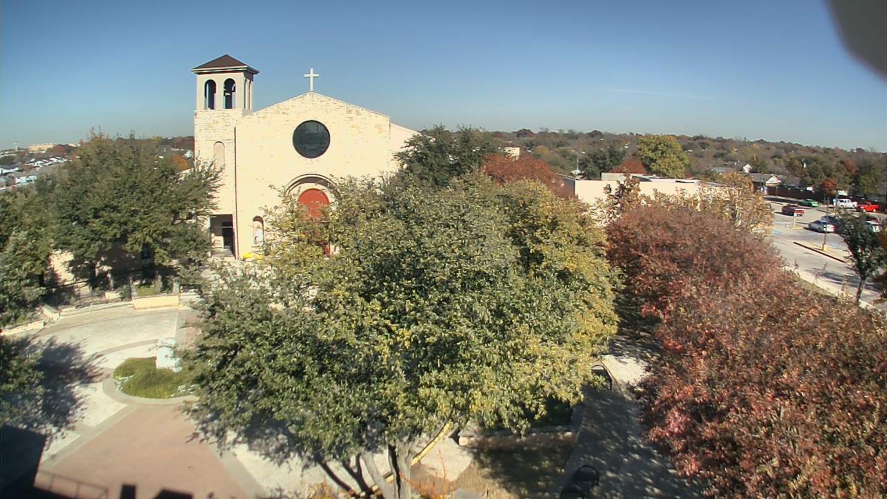 Thumbnail for current weather camera view from Mary Immaculate School in Farmers Branch, Texas