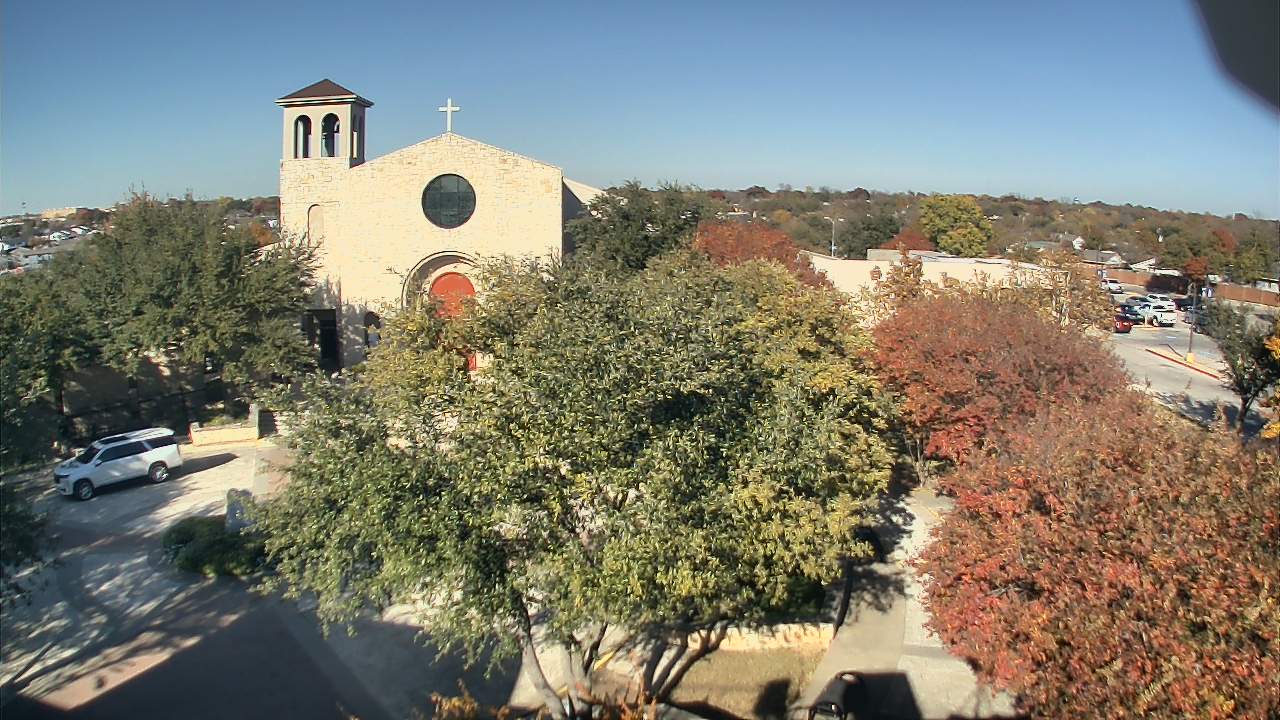 Thumbnail for current weather camera view from Mary Immaculate School in Farmers Branch, Texas
