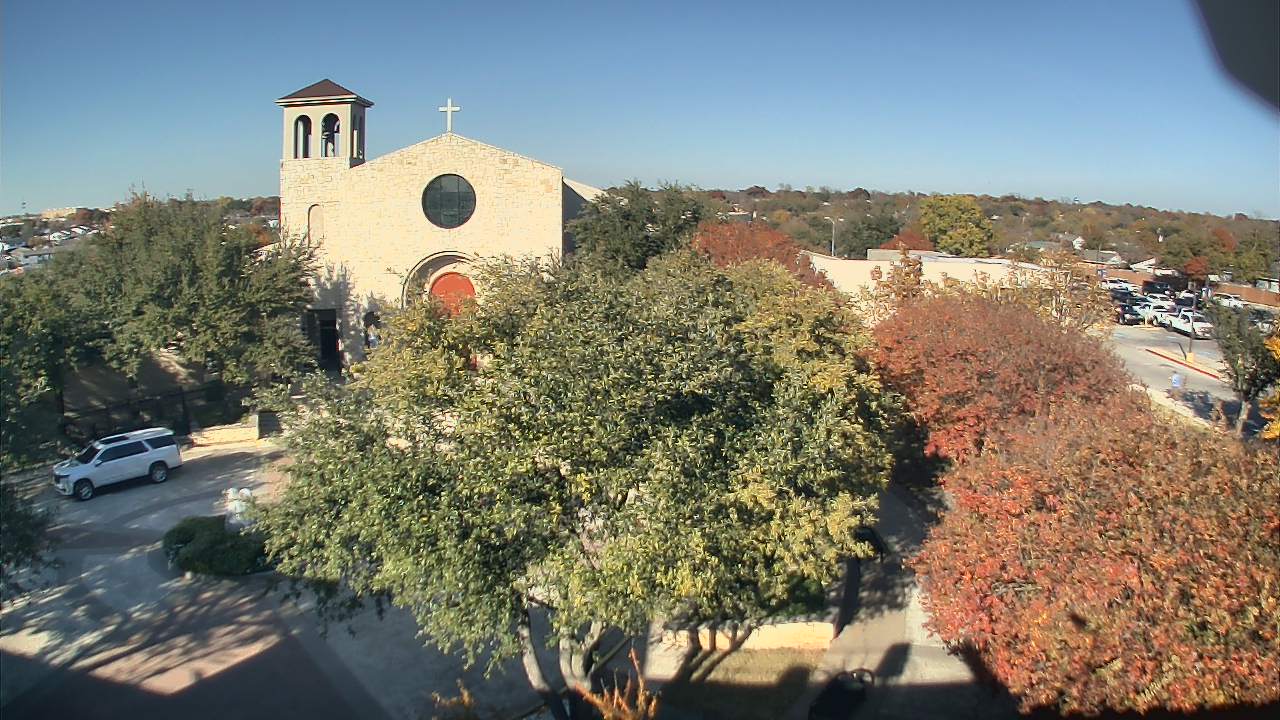 Thumbnail for current weather camera view from Mary Immaculate School in Farmers Branch, Texas
