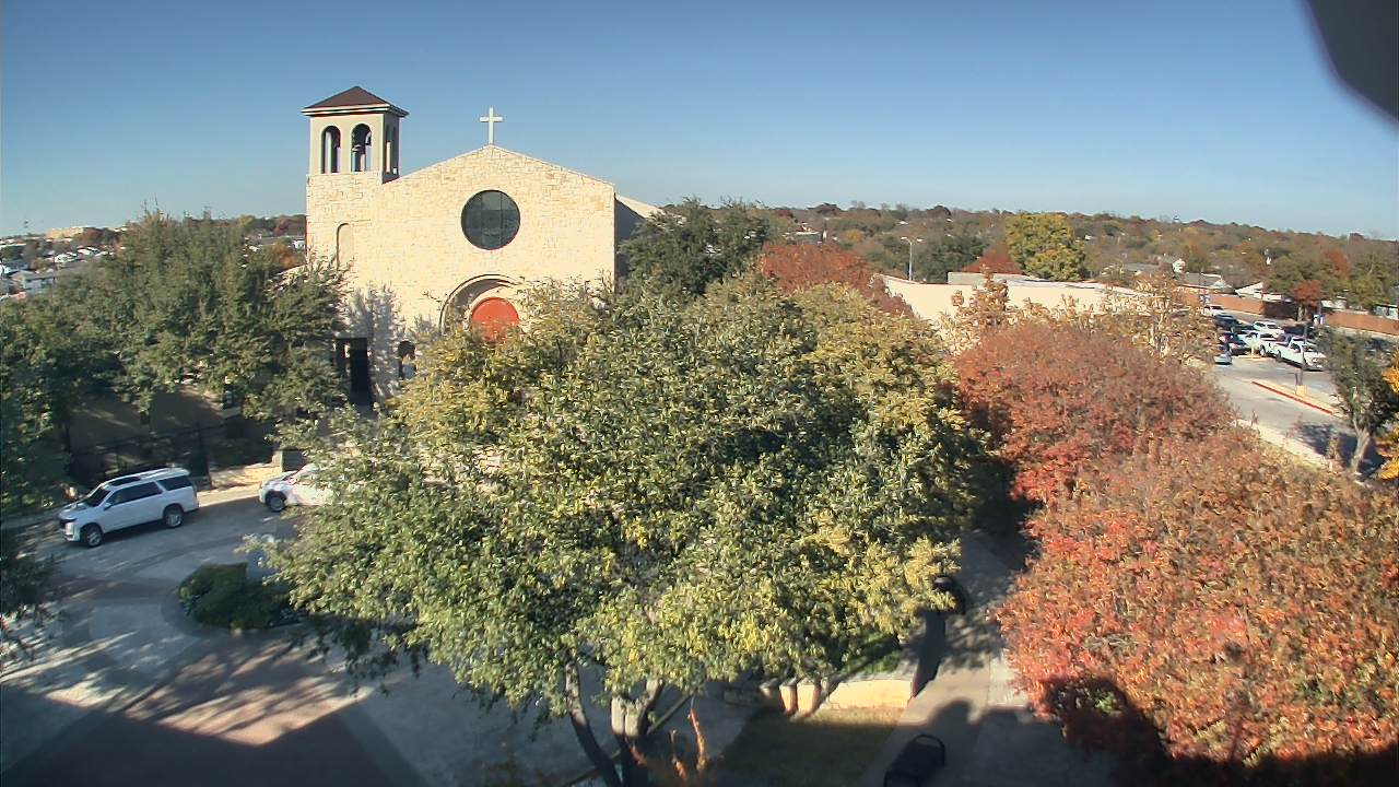 Thumbnail for current weather camera view from Mary Immaculate School in Farmers Branch, Texas