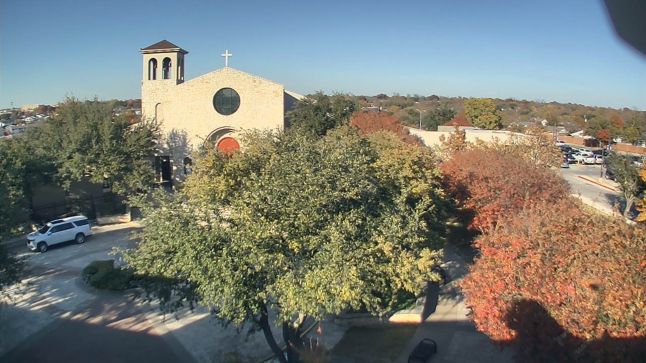 Thumbnail for current weather camera view from Mary Immaculate School in Farmers Branch, Texas