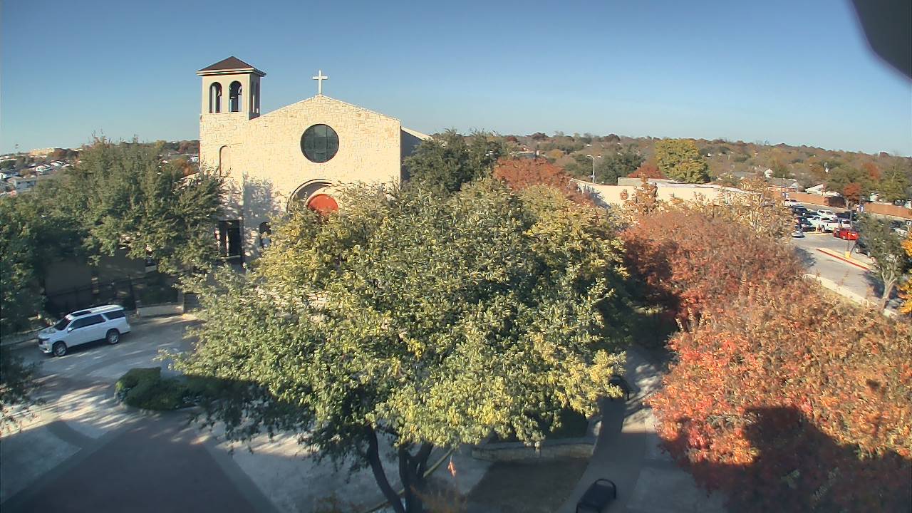 Thumbnail for current weather camera view from Mary Immaculate School in Farmers Branch, Texas