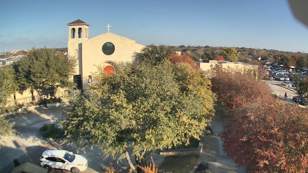 Thumbnail for current weather camera view from Mary Immaculate School in Farmers Branch, Texas