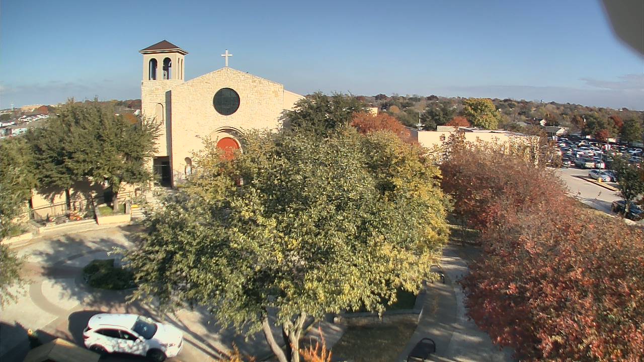 Thumbnail for current weather camera view from Mary Immaculate School in Farmers Branch, Texas