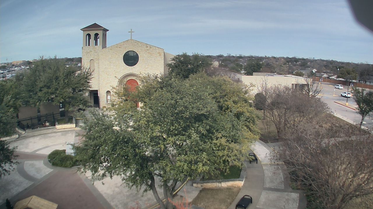 Thumbnail for current weather camera view from Mary Immaculate School in Farmers Branch, Texas