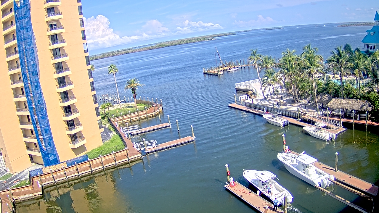 Thumbnail for current weather camera view from Sanibel Harbour Yacht Club in Punta Rassa, Florida