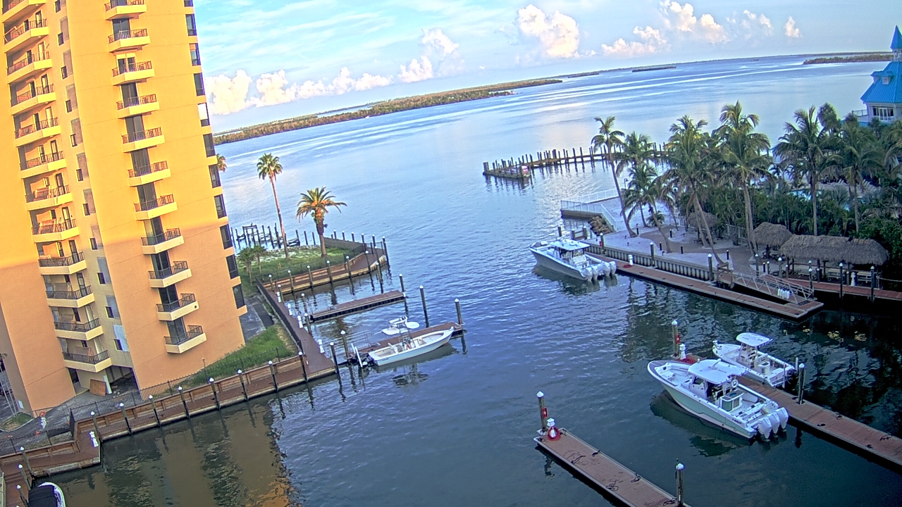 Thumbnail for current weather camera view from Sanibel Harbour Yacht Club in Punta Rassa, Florida