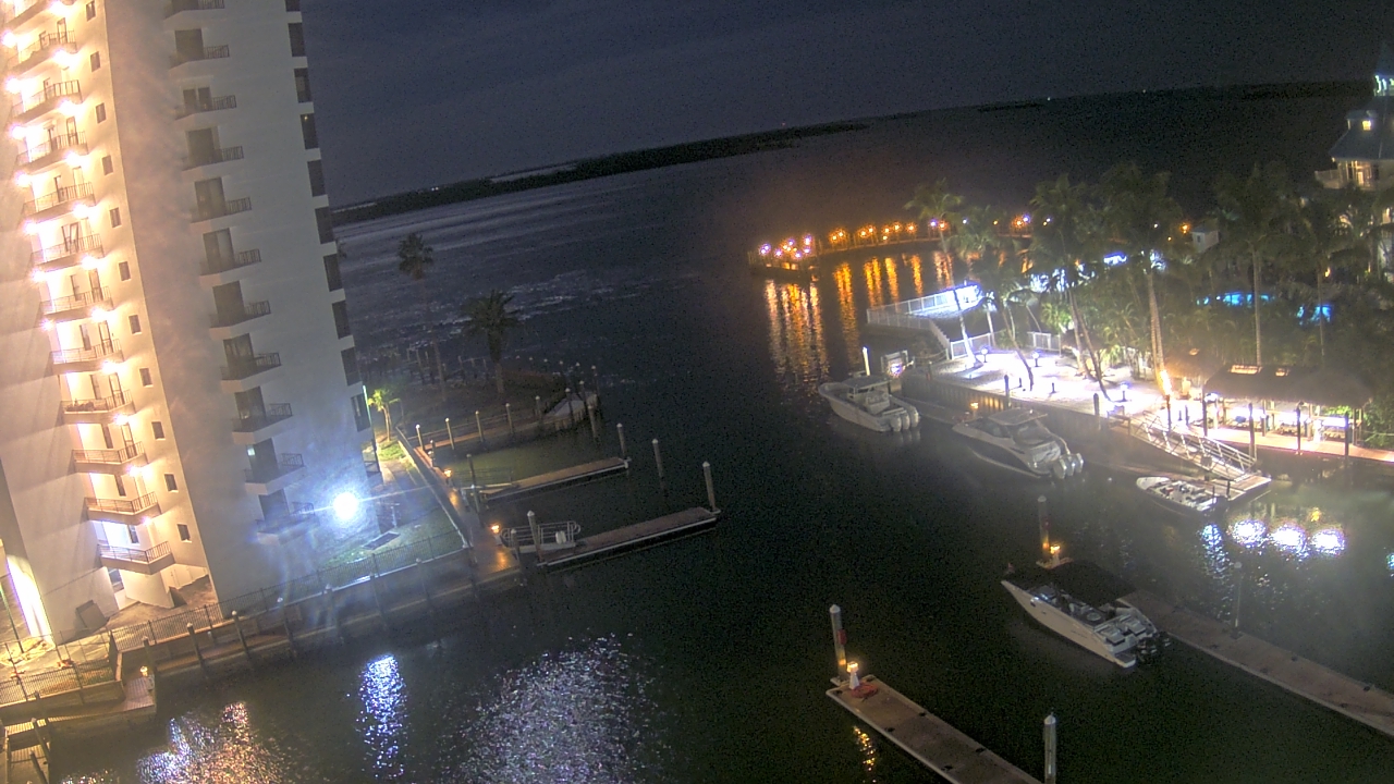 Thumbnail for current weather camera view from Sanibel Harbour Yacht Club in Punta Rassa, Florida
