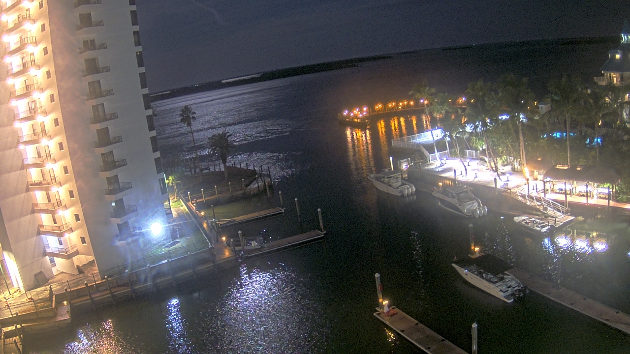 Thumbnail for current weather camera view from Sanibel Harbour Yacht Club in Punta Rassa, Florida