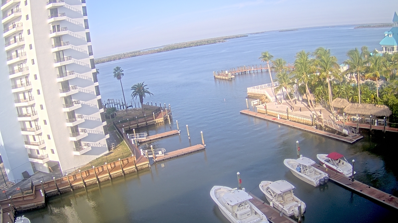 Thumbnail for current weather camera view from Sanibel Harbour Yacht Club in Punta Rassa, Florida