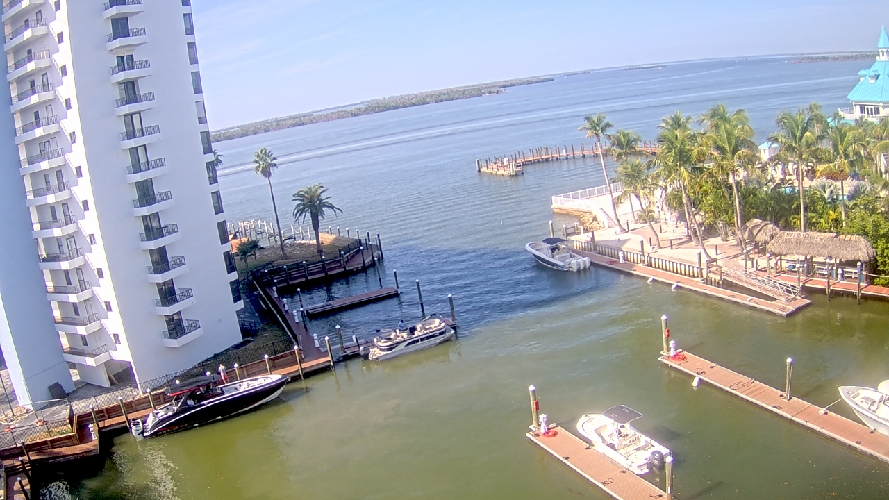 Thumbnail for current weather camera view from Sanibel Harbour Yacht Club in Punta Rassa, Florida