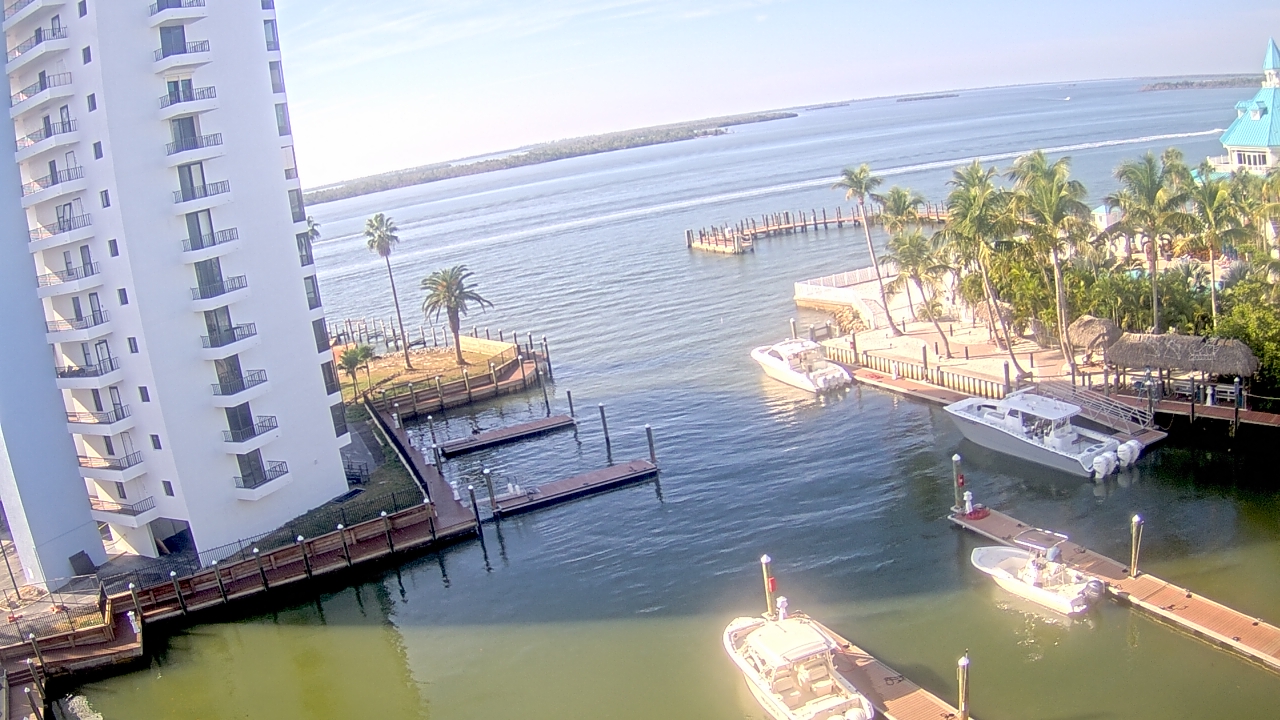 Thumbnail for current weather camera view from Sanibel Harbour Yacht Club in Punta Rassa, Florida