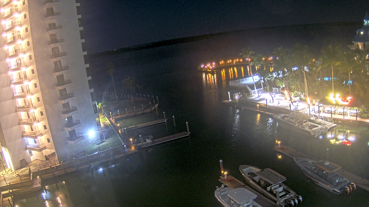 Thumbnail for current weather camera view from Sanibel Harbour Yacht Club in Punta Rassa, Florida