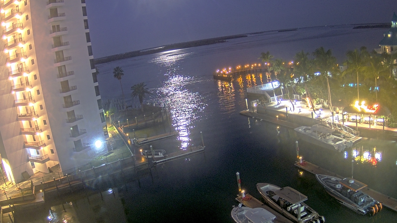 Thumbnail for current weather camera view from Sanibel Harbour Yacht Club in Punta Rassa, Florida