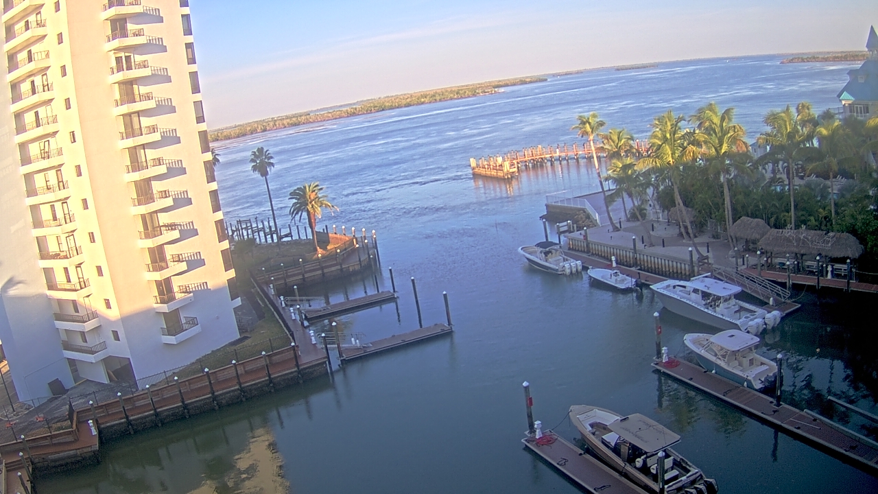 Thumbnail for current weather camera view from Sanibel Harbour Yacht Club in Punta Rassa, Florida