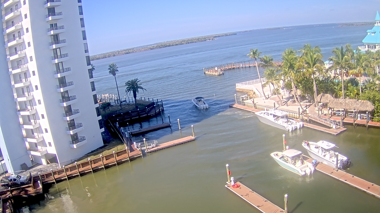 Thumbnail for current weather camera view from Sanibel Harbour Yacht Club in Punta Rassa, Florida