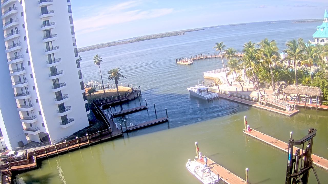 Thumbnail for current weather camera view from Sanibel Harbour Yacht Club in Punta Rassa, Florida