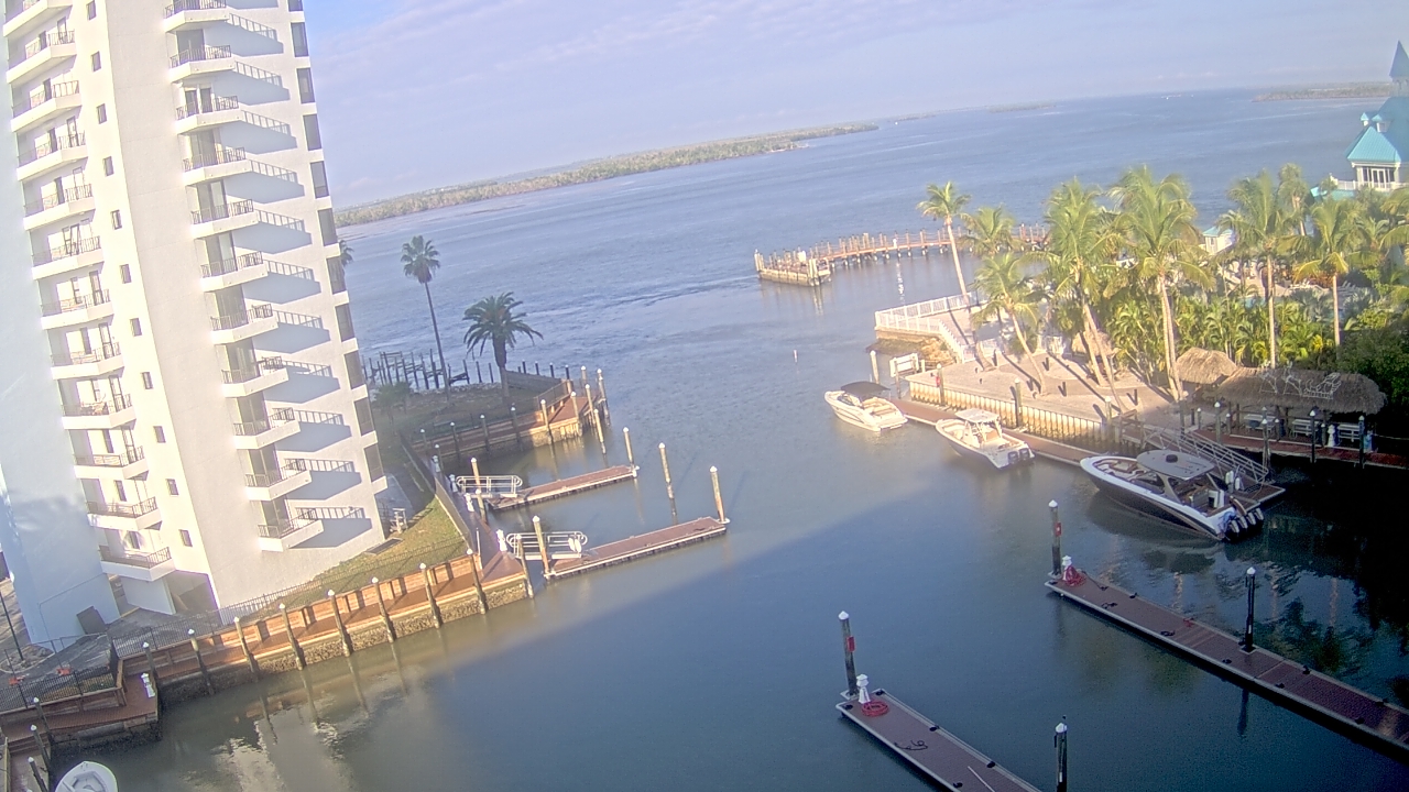 Thumbnail for current weather camera view from Sanibel Harbour Yacht Club in Punta Rassa, Florida
