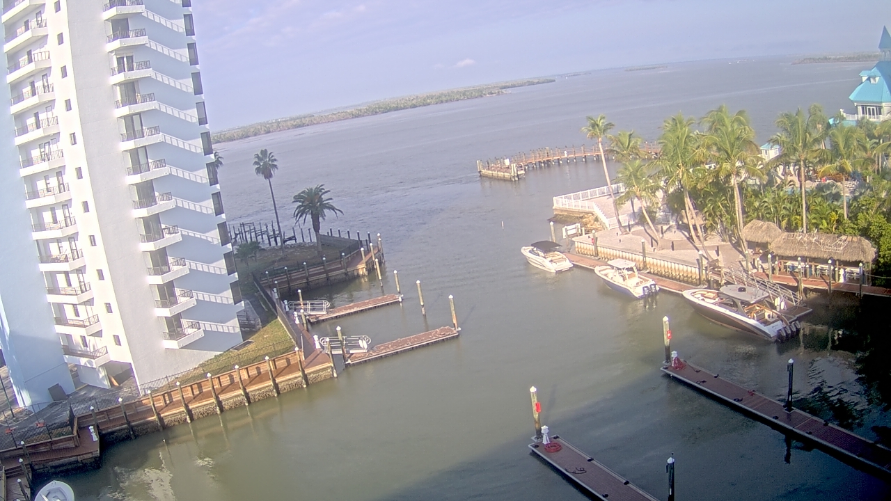 Thumbnail for current weather camera view from Sanibel Harbour Yacht Club in Punta Rassa, Florida