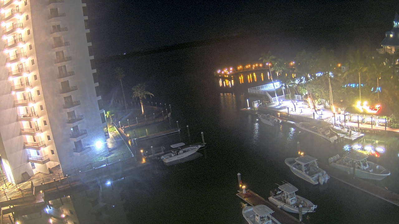 Thumbnail for current weather camera view from Sanibel Harbour Yacht Club in Punta Rassa, Florida