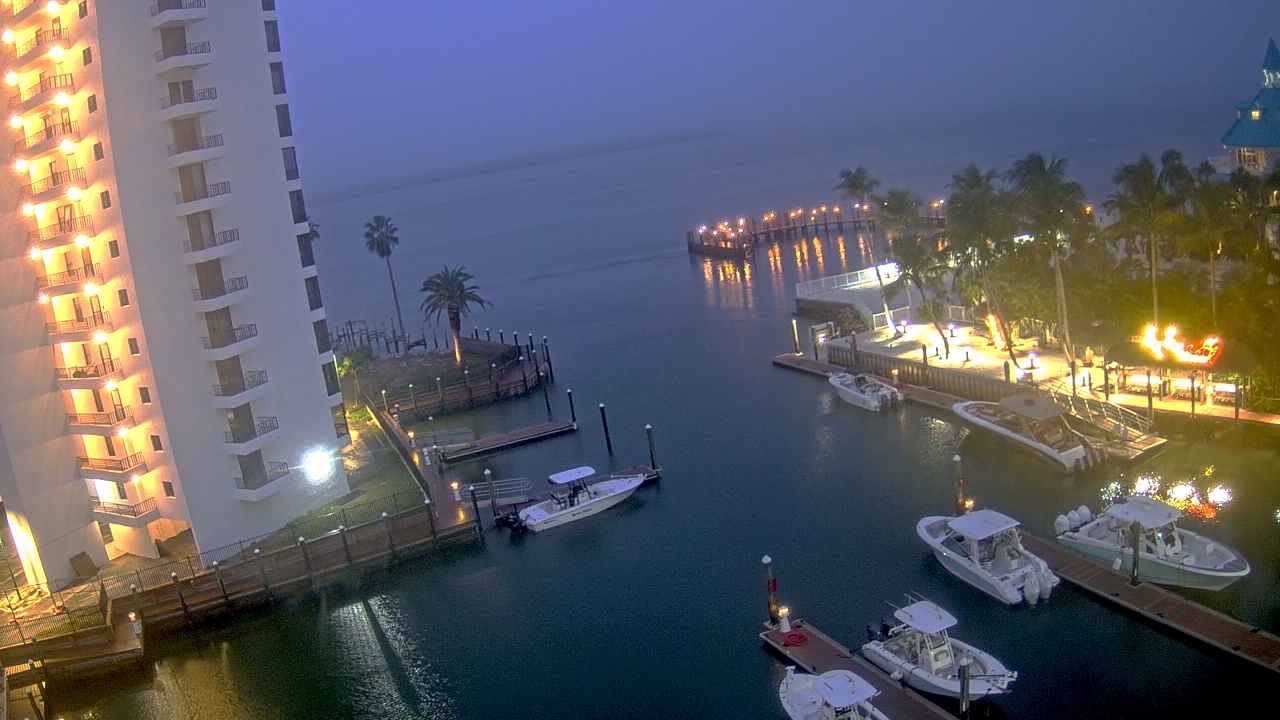 Thumbnail for current weather camera view from Sanibel Harbour Yacht Club in Punta Rassa, Florida