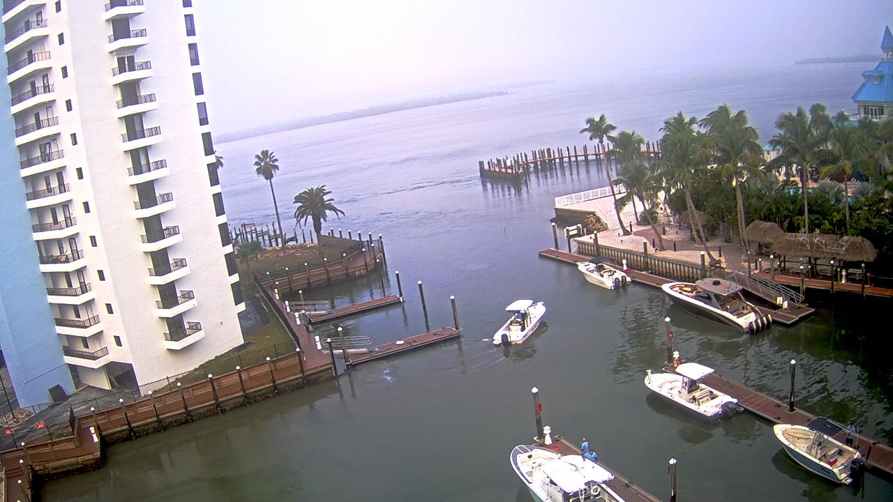 Thumbnail for current weather camera view from Sanibel Harbour Yacht Club in Punta Rassa, Florida