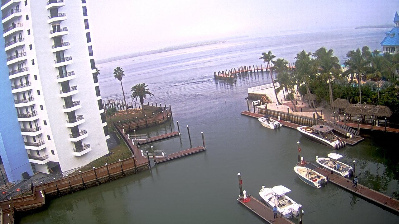 Thumbnail for current weather camera view from Sanibel Harbour Yacht Club in Punta Rassa, Florida