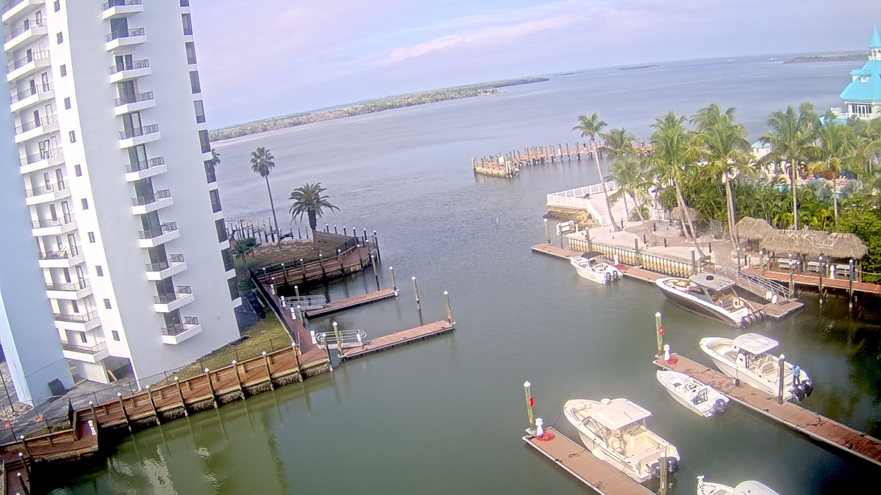 Thumbnail for current weather camera view from Sanibel Harbour Yacht Club in Punta Rassa, Florida