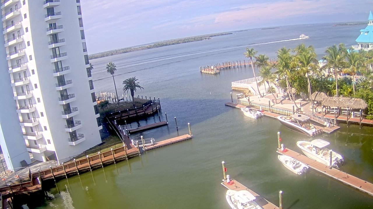 Thumbnail for current weather camera view from Sanibel Harbour Yacht Club in Punta Rassa, Florida