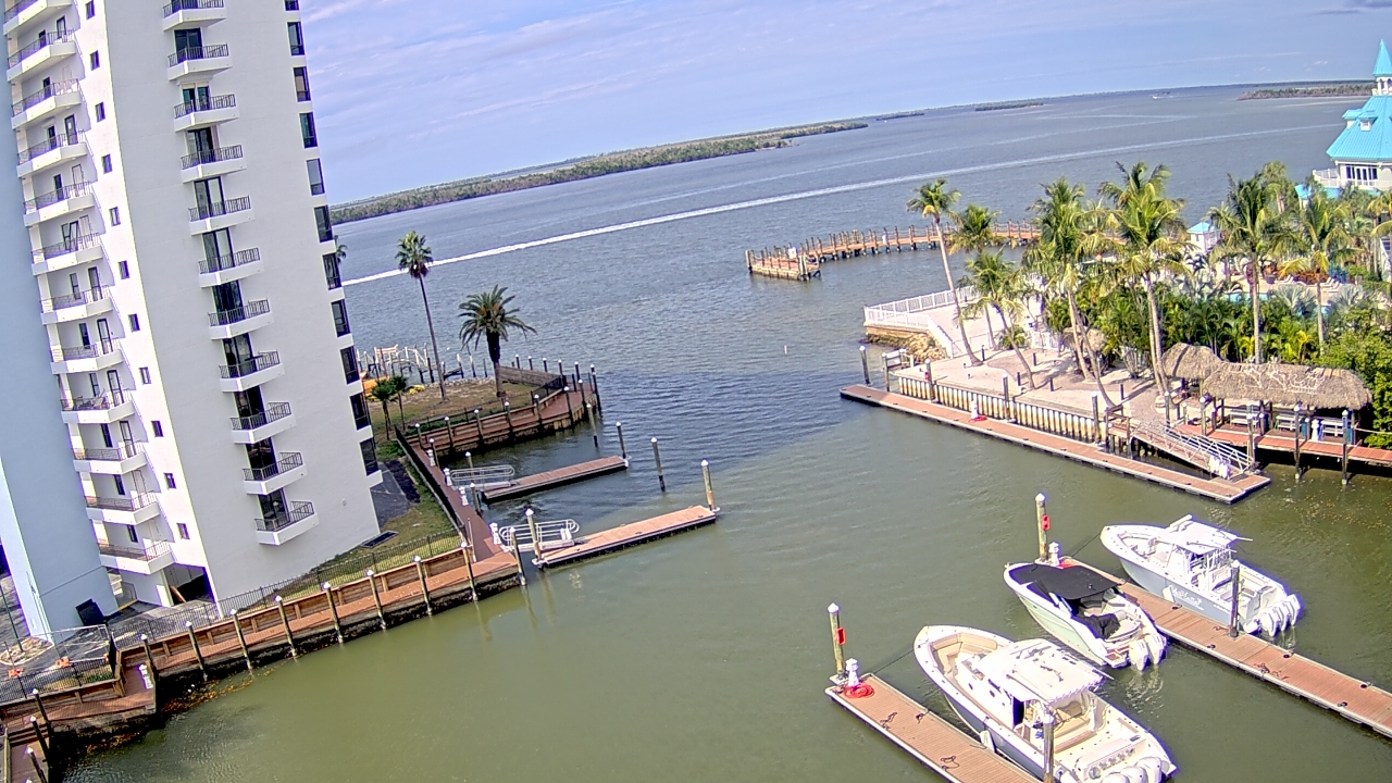 Thumbnail for current weather camera view from Sanibel Harbour Yacht Club in Punta Rassa, Florida